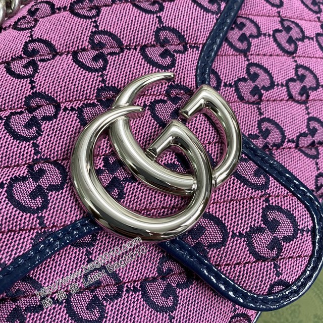 Gucci新款全皮女包 古馳Marmont系列小號鏈條肩背包 Gucci經典款斜挎女包 443497  ydg3266